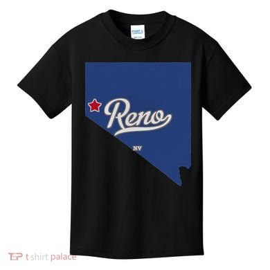 Reno Nevada NV Map Kids T-Shirt