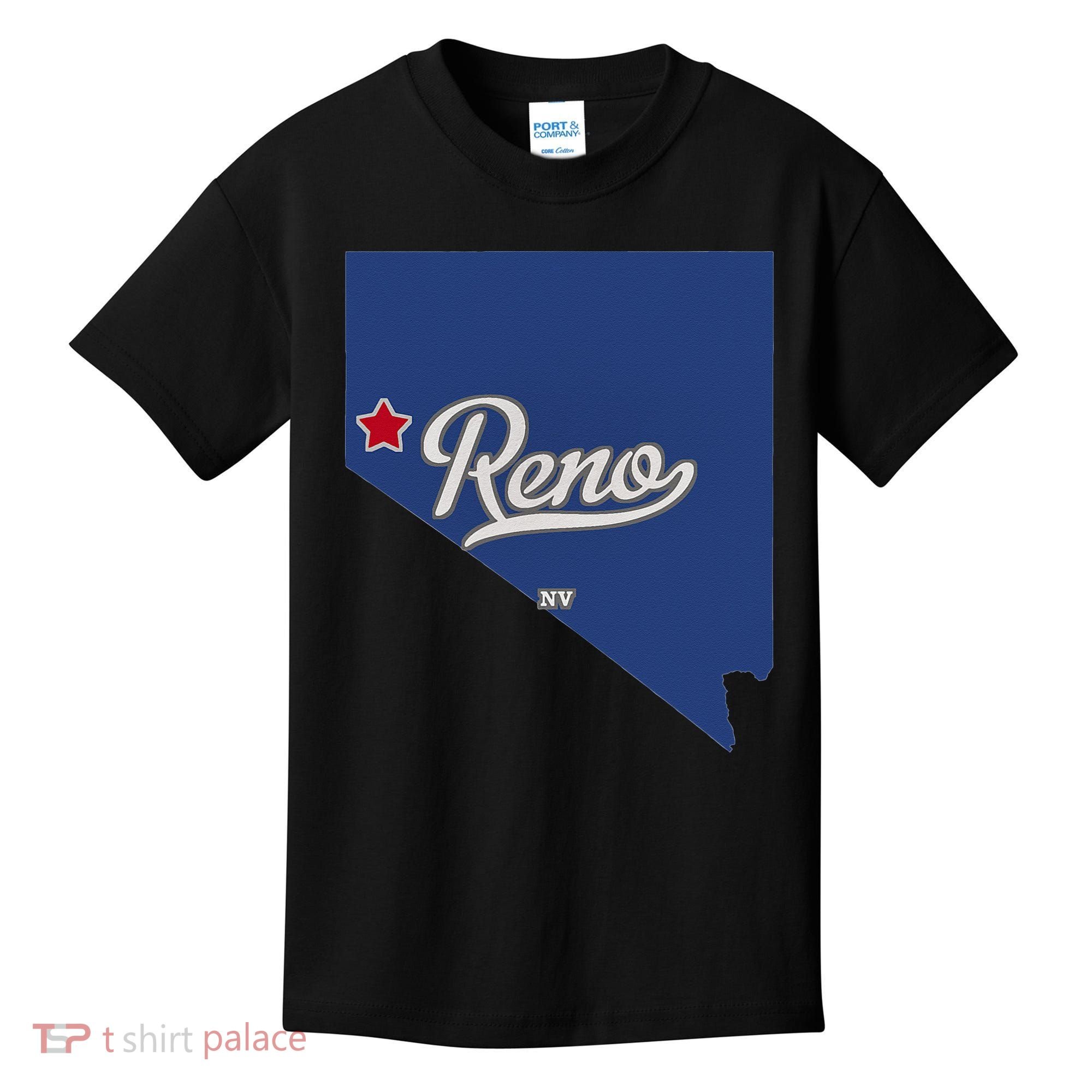 Reno Nevada NV Map Kids T-Shirt