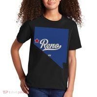 Reno Nevada NV Map Kids T-Shirt thumb 2