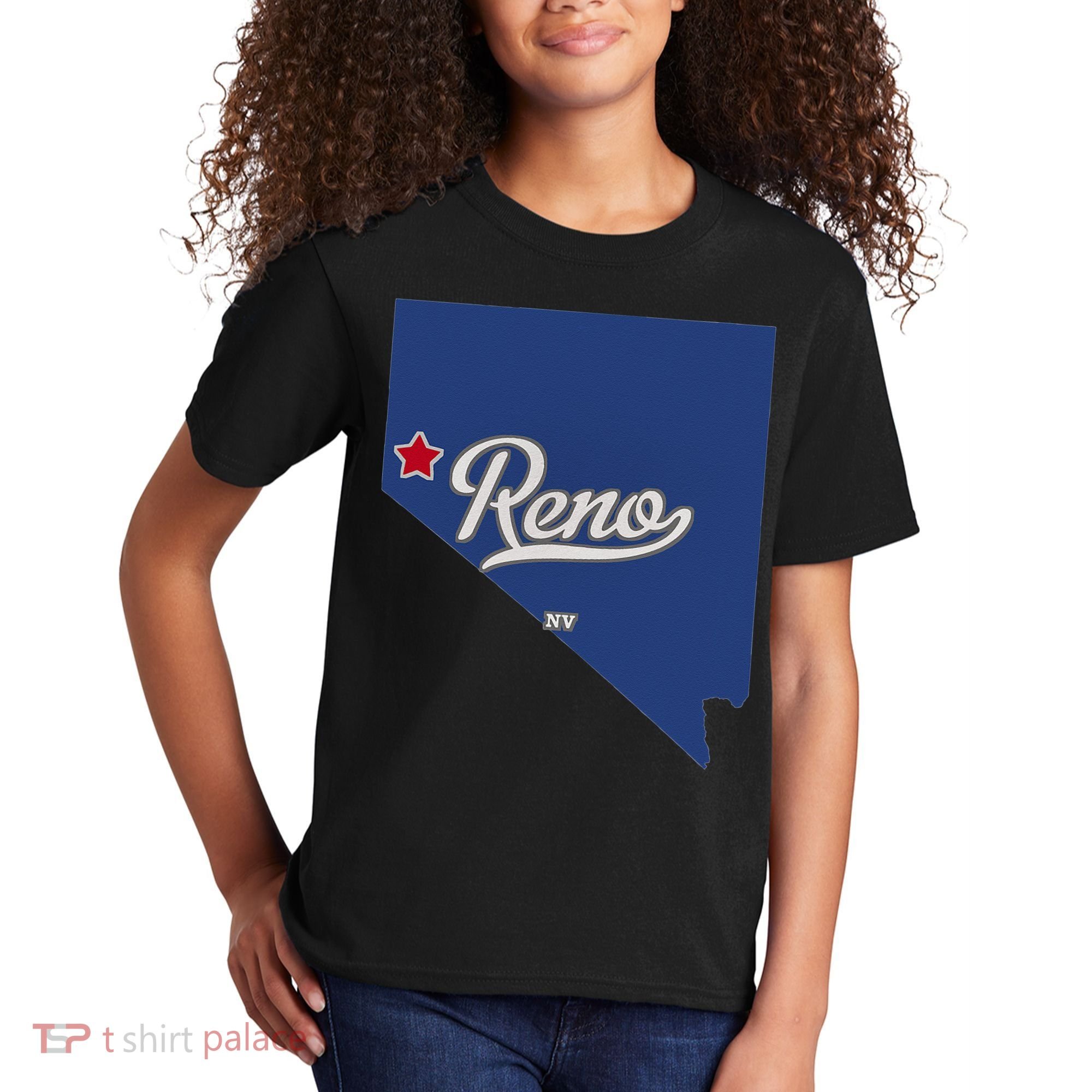 Reno Nevada NV Map Kids T-Shirt
