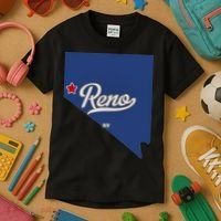 Reno Nevada NV Map Kids T-Shirt thumb 3