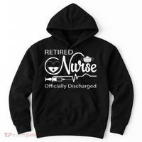 Retired Nurse Officially Discharged Retirement Party Gift Hoodie thumb 0