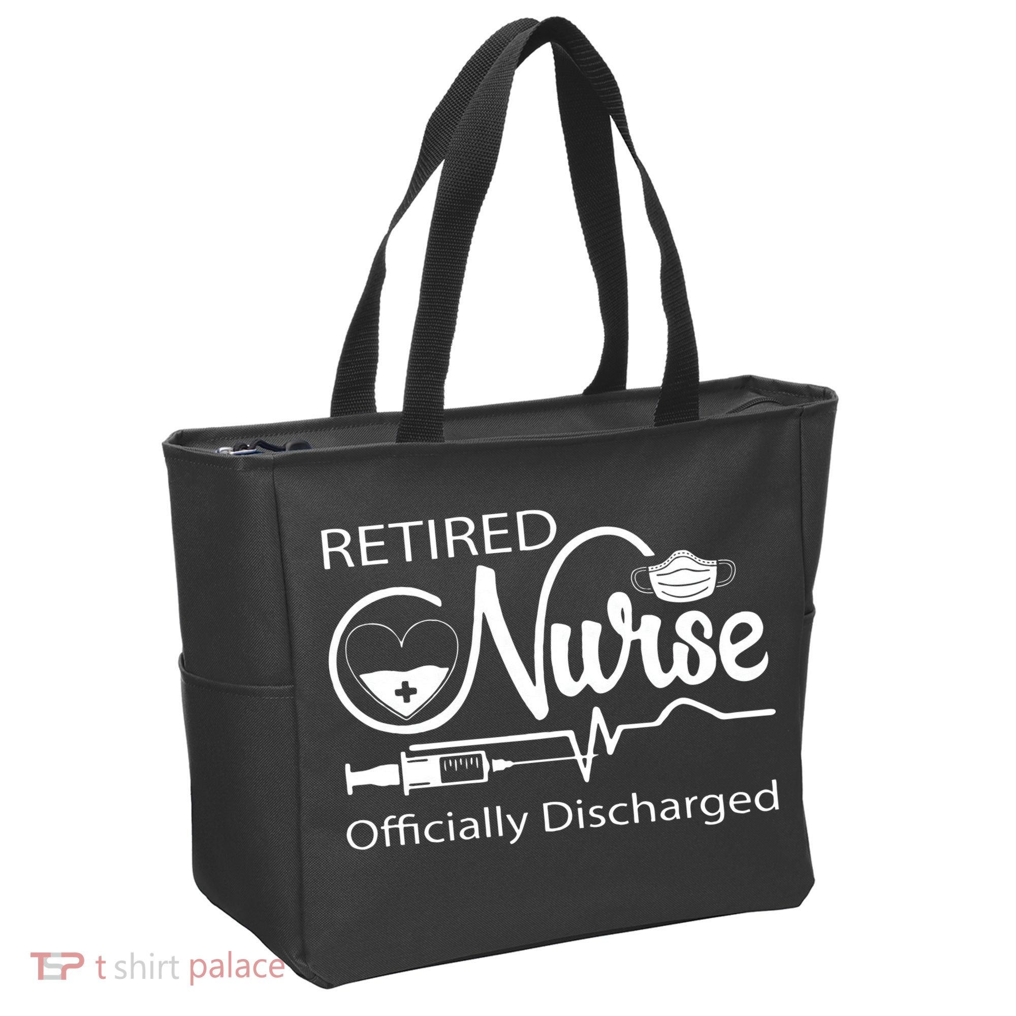 Retired Nurse Officially Discharged Retirement Party Gift Tote Bag