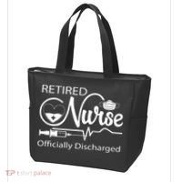 Retired Nurse Officially Discharged Retirement Party Gift Tote Bag thumb 3