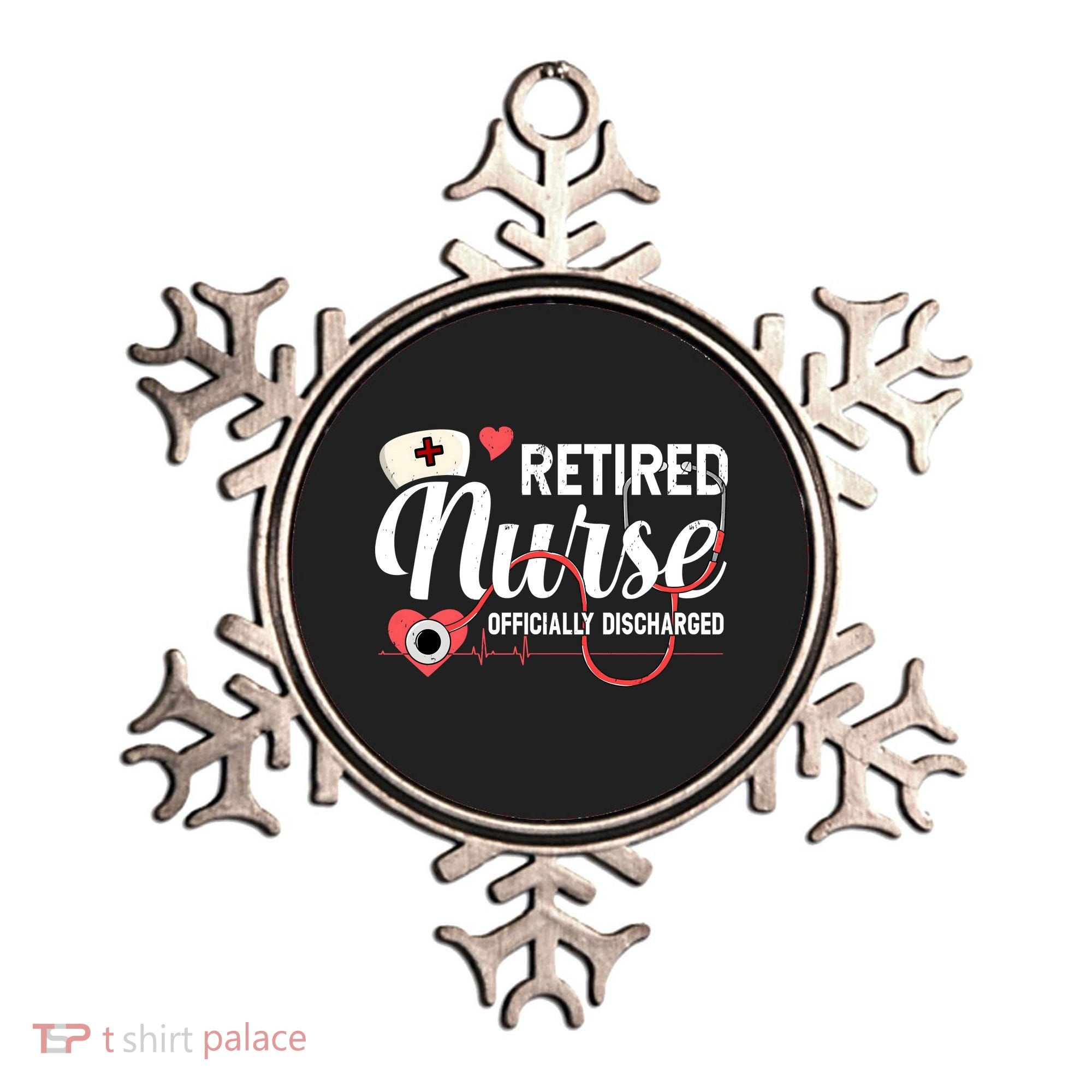 Retired Nurse Officially Discharged Retirement Party Gift Ornament