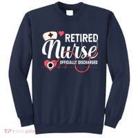 Retired Nurse Officially Discharged Retirement Party Gift Sweatshirt thumb 0