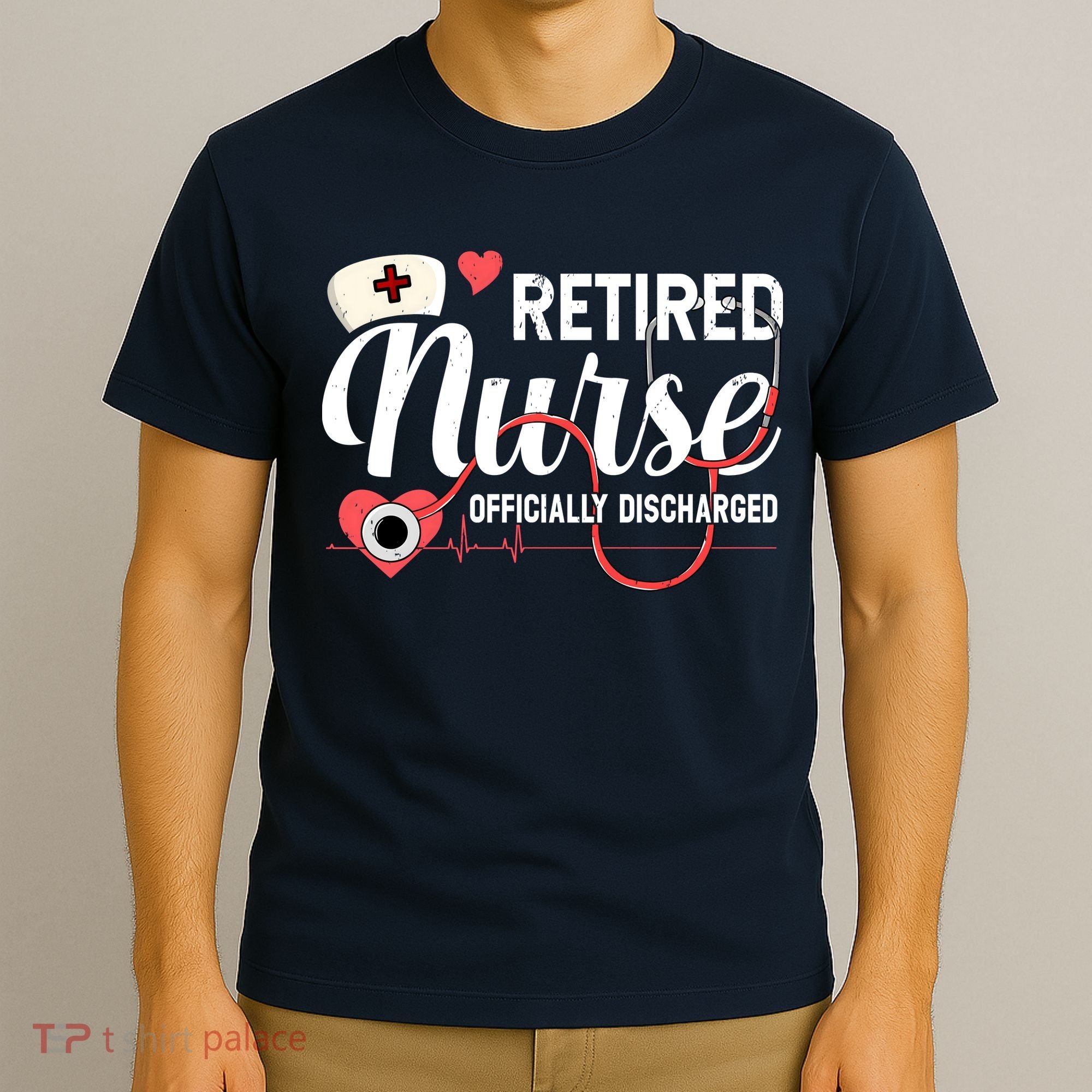 Retired Nurse Officially Discharged Retirement Party Gift T-Shirt