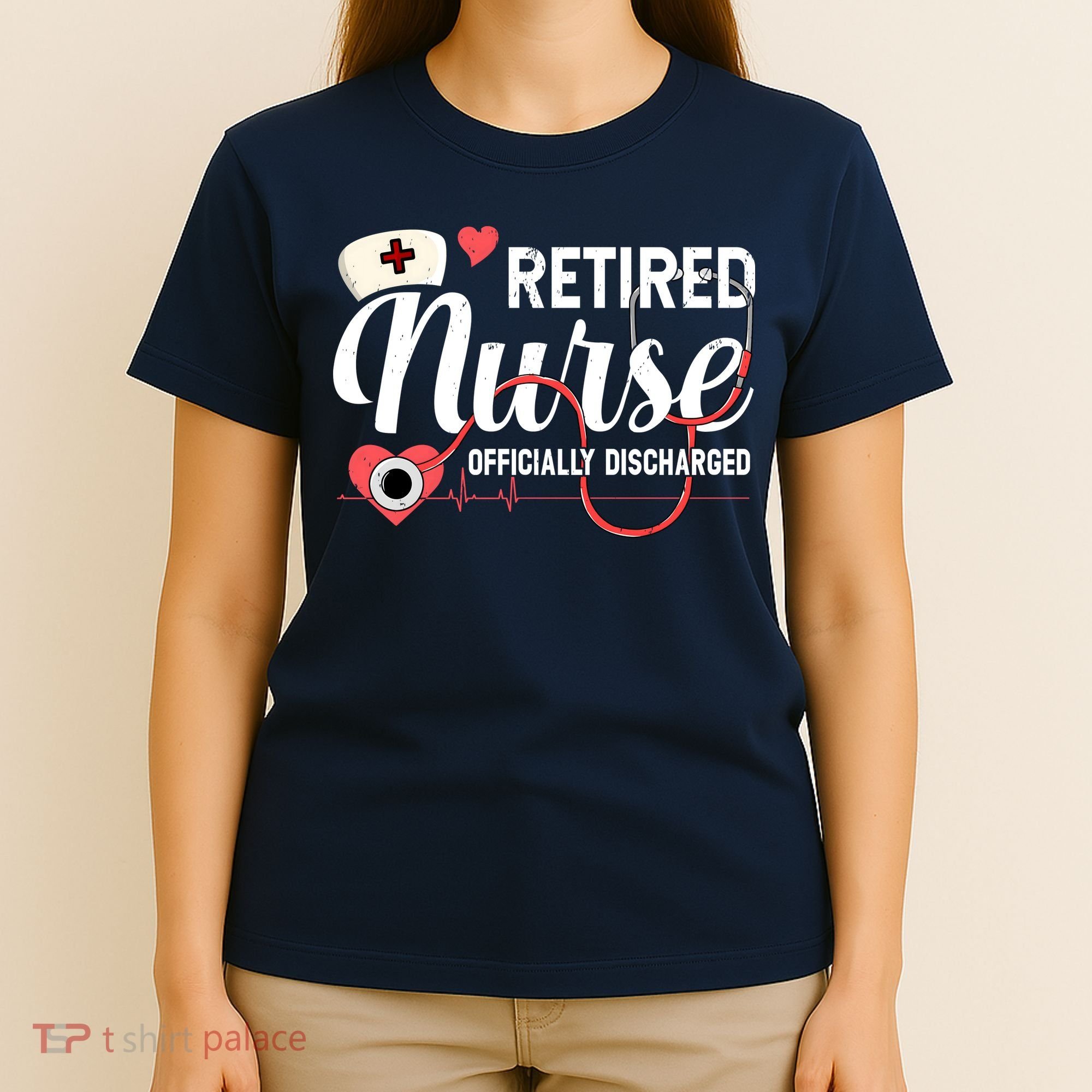 Retired Nurse Officially Discharged Retirement Party Gift T-Shirt