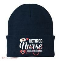 Retired Nurse Officially Discharged Retirement Party Gift Beanie thumb 0