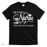 Retired Nurse Officially Discharged Retirement Party Gift T-Shirt thumb 0