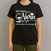 Retired Nurse Officially Discharged Retirement Party Gift T-Shirt thumb 4