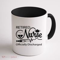 Retired Nurse Officially Discharged Retirement Party Gift Coffee Mug thumb 1