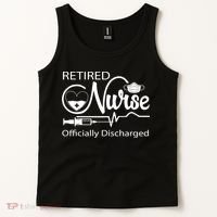 Retired Nurse Officially Discharged Retirement Party Gift Tank Top thumb 2