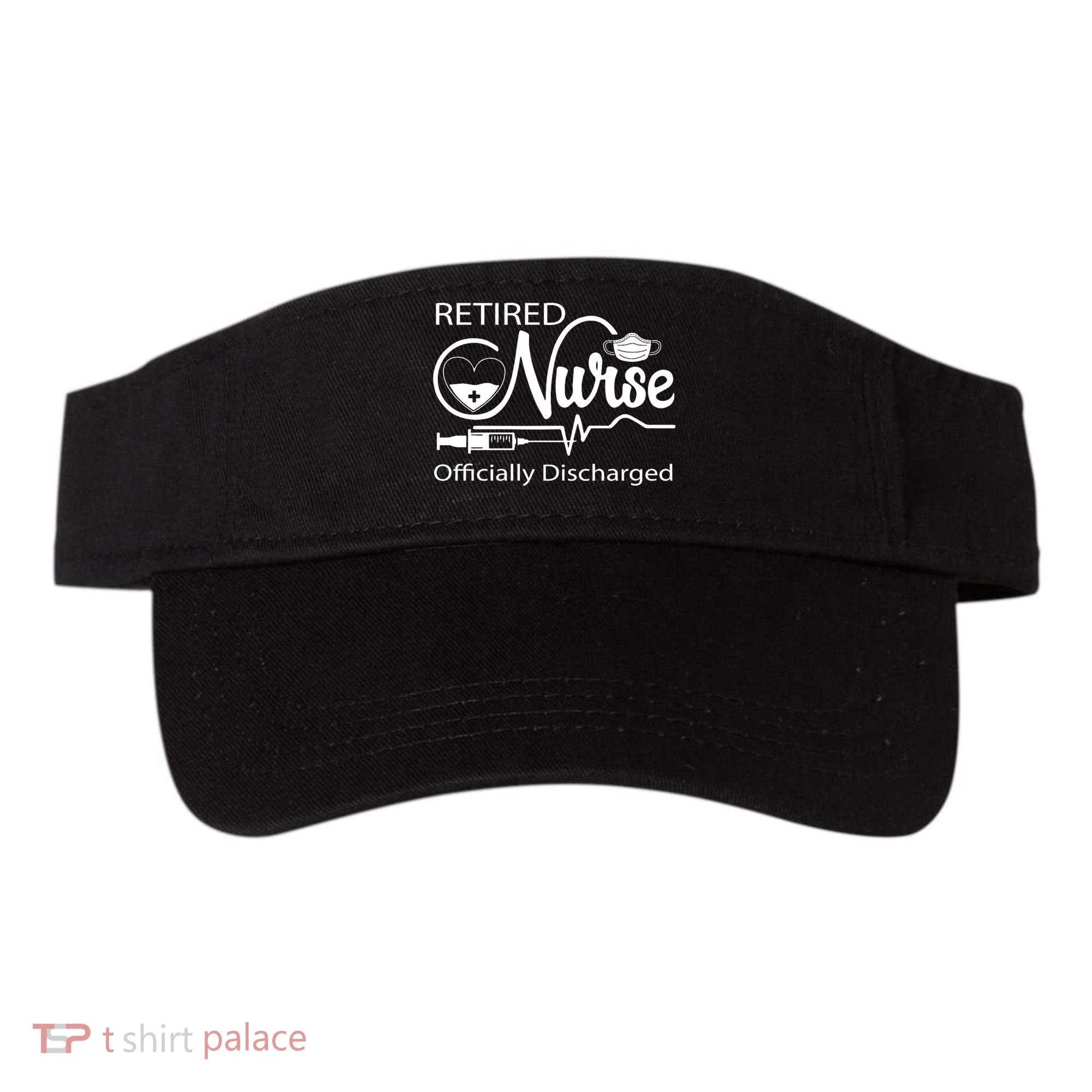 Retired Nurse Officially Discharged Retirement Party Gift Visor
