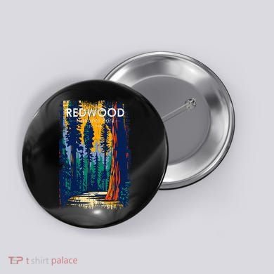 Redwood National Park Vintage Distressed Button