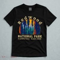 Redwood National Park California Retro Vintage Camping T-Shirt thumb 5