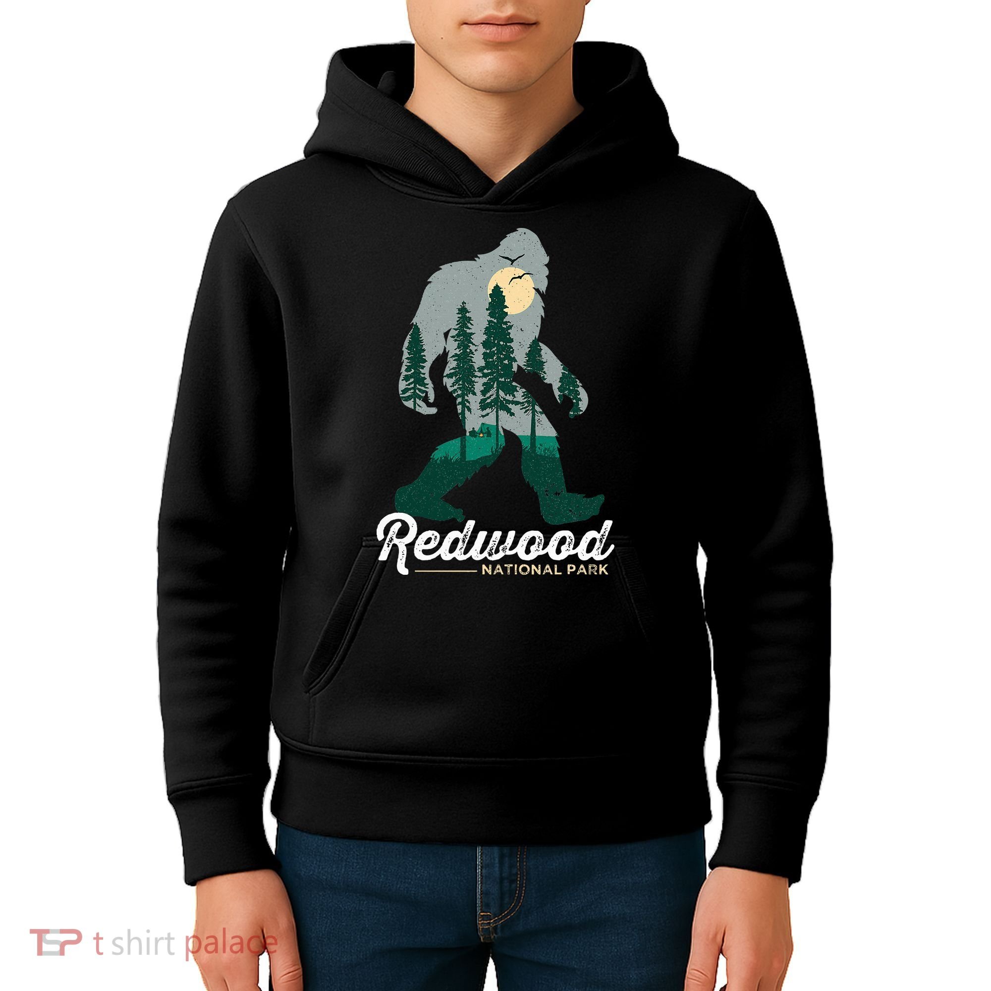 Redwood National Park Camping Bigfoot National Park Kids Hoodie