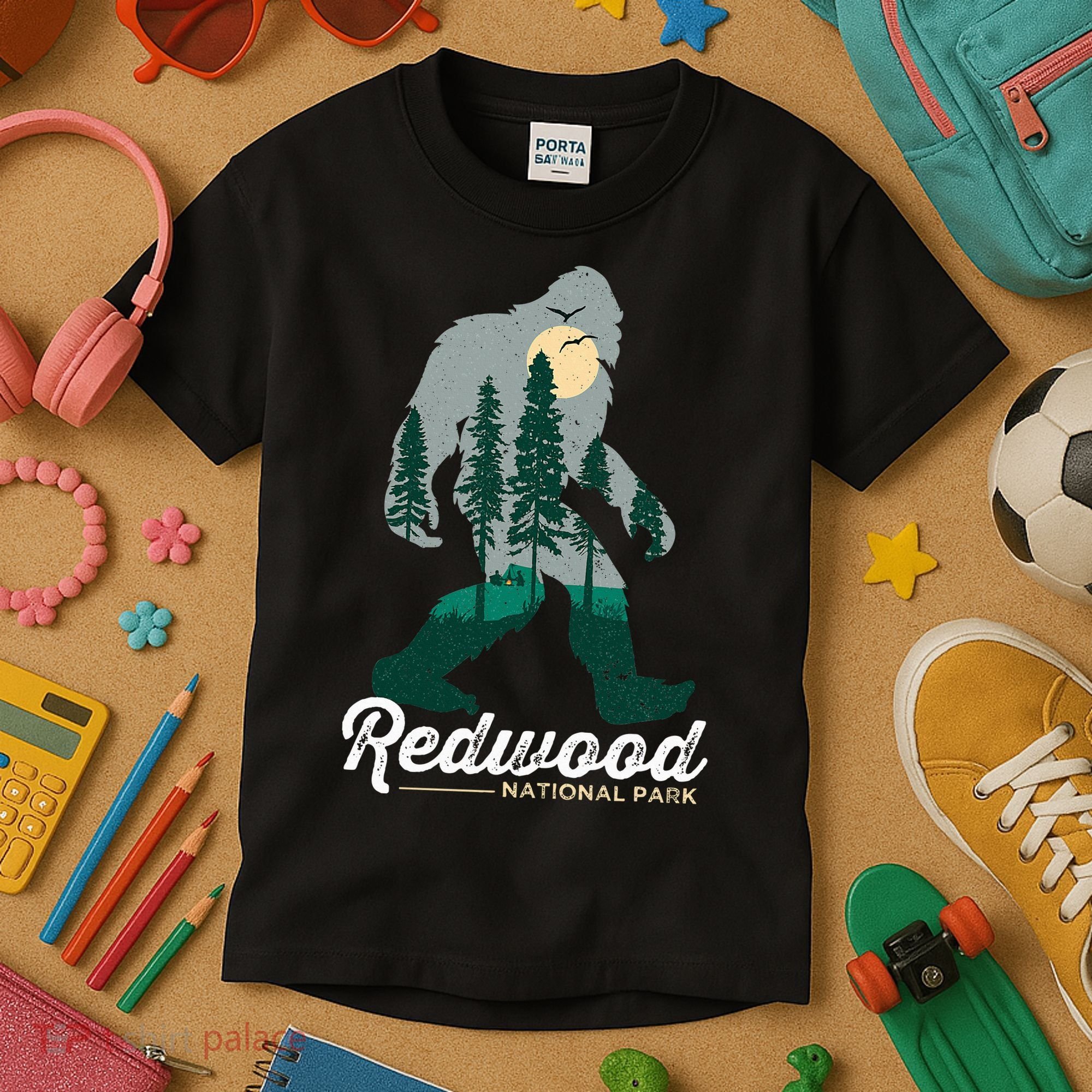Redwood National Park Camping Bigfoot National Park Kids T-Shirt