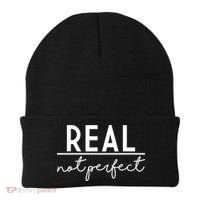 Real Not Perfect Positive Quote Beanie thumb 0