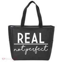 Real Not Perfect Positive Quote Tote Bag thumb 0