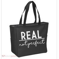 Real Not Perfect Positive Quote Tote Bag thumb 2
