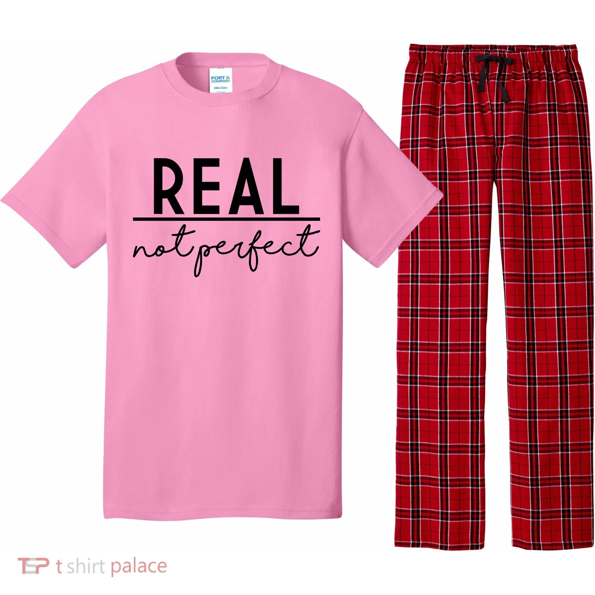 Real Not Perfect Positive Quote Pajama Set