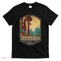 Redwood National Parks California Vintage Hiking Tree Nature T-Shirt thumb 0