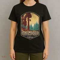 Redwood National Parks California Vintage Hiking Tree Nature T-Shirt thumb 4