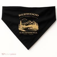 Redwood National Park Hiking Camping USA-Made Doggie Bandana thumb 0