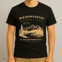 Redwood National Park Hiking Camping T-Shirt thumb 3