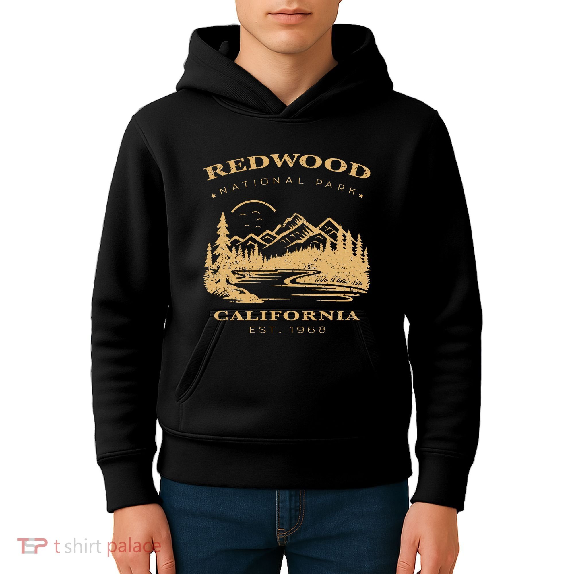 Redwood National Park Hiking Camping Kids Hoodie