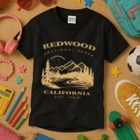 Redwood National Park Hiking Camping Kids T-Shirt thumb 3