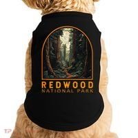 Redwood National Park Illustration Trail Emblem  Doggie Tank thumb 0