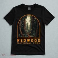 Redwood National Park Illustration Trail Emblem  T-Shirt thumb 5