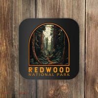 Redwood National Park Illustration Trail Emblem  Coaster thumb 0