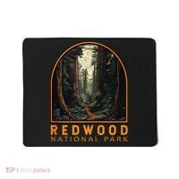 Redwood National Park Illustration Trail Emblem  Mousepad thumb 0