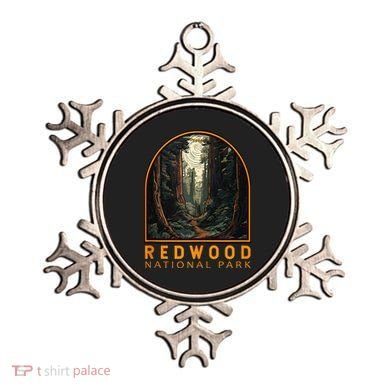 Redwood National Park Illustration Trail Emblem  Ornament