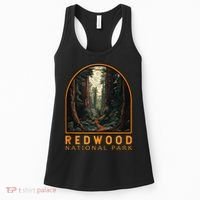Redwood National Park Illustration Trail Emblem  Women's Tank Top thumb 0