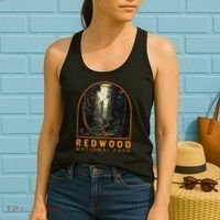 Redwood National Park Illustration Trail Emblem  Women's Tank Top thumb 2