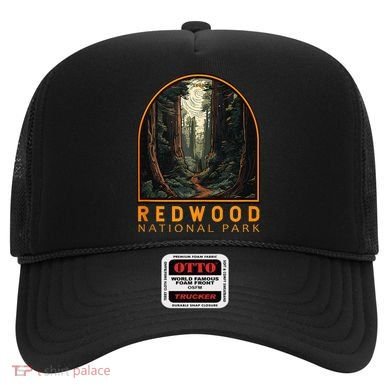 Redwood National Park Illustration Trail Emblem  Hat