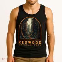 Redwood National Park Illustration Trail Emblem  Tank Top thumb 3