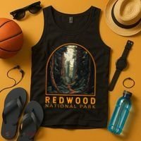 Redwood National Park Illustration Trail Emblem  Tank Top thumb 4