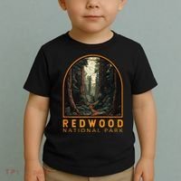 Redwood National Park Illustration Trail Emblem  Toddler T-Shirt thumb 2