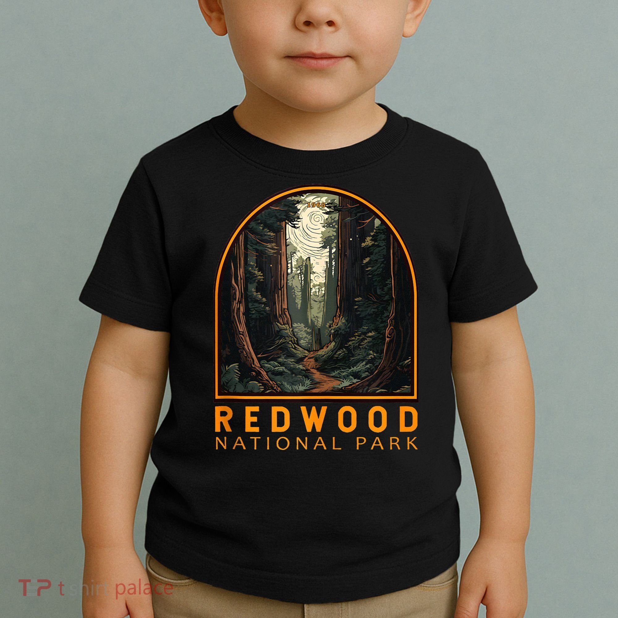 Redwood National Park Illustration Trail Emblem  Toddler T-Shirt
