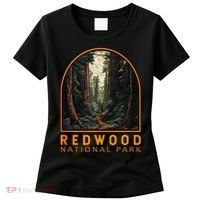 Redwood National Park Illustration Trail Emblem  Women's T-Shirt thumb 0