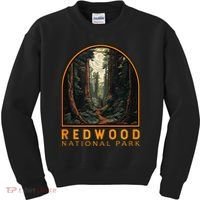 Redwood National Park Illustration Trail Emblem  Kids Sweatshirt thumb 0