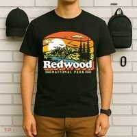 Redwood National Park Vintage 80s Retro California Mountains T-Shirt thumb 6