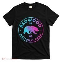 Redwood National Park Ca Colorful Tie Dye Bear T-Shirt thumb 0
