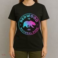 Redwood National Park Ca Colorful Tie Dye Bear T-Shirt thumb 4