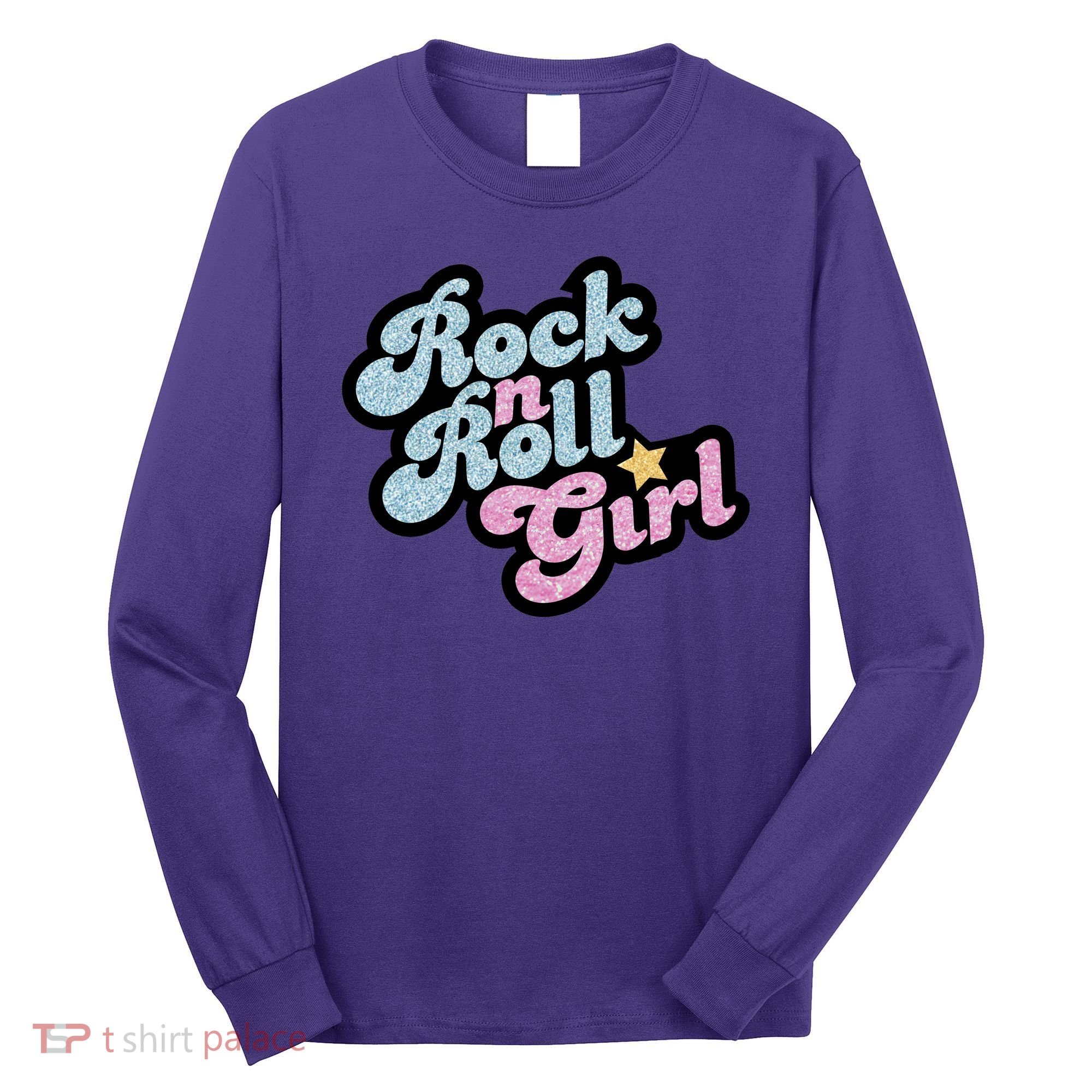 Rock N Roll Girl Cute Rockstar Concert Long Sleeve Shirt